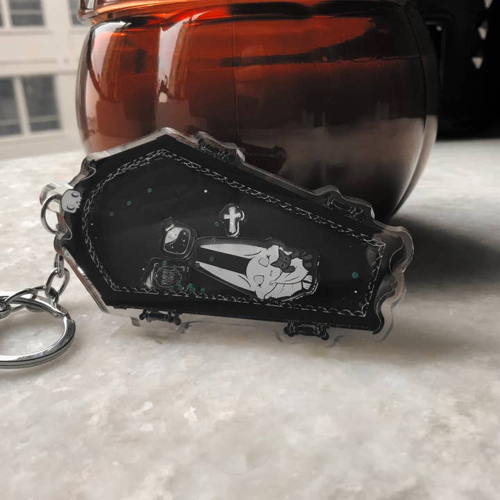 whaley moon - Wholesale Keychain - Unisex - Vampire Bat Coffin Shaker Keychain Coffin Shaker charm
