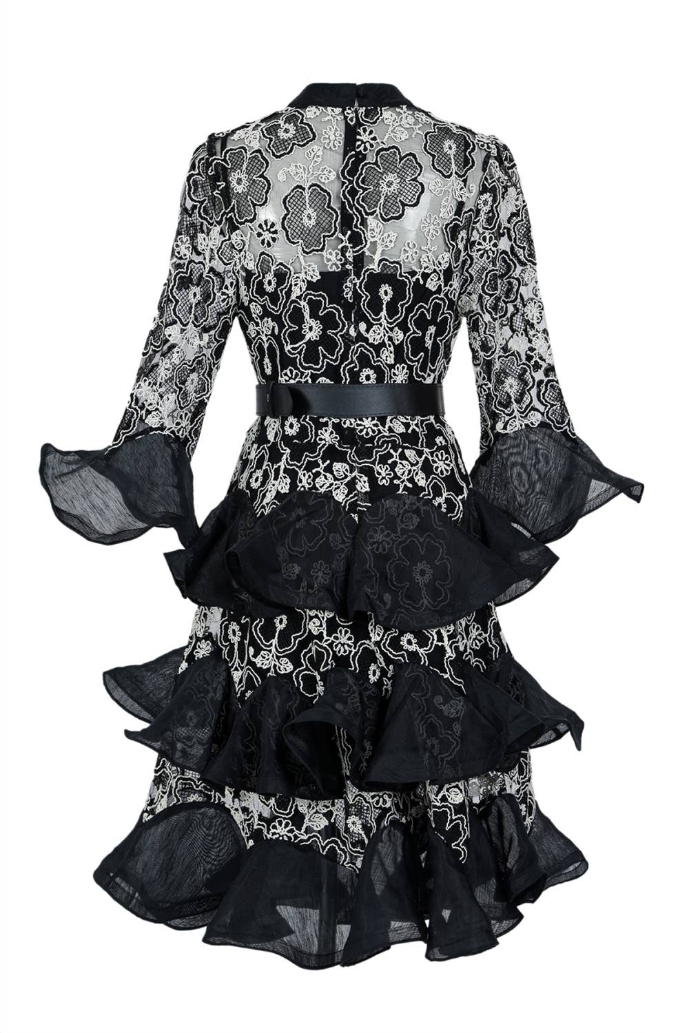 Beulah Style - Wholesale Jurk - Dames - Maxi-jurk van bloemenkant en gelaagde tule QC37801