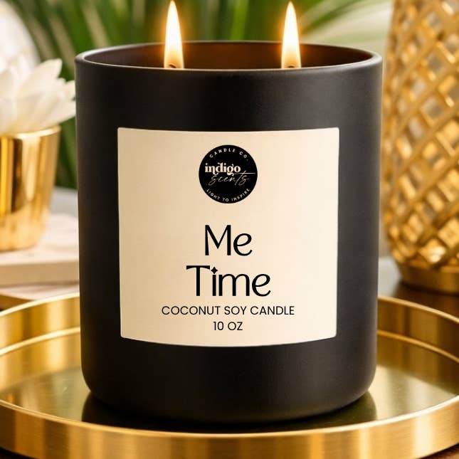 Bougie Me Time | Parfum de soin personnel Vanille Cachemire Douillet pour la vente par Indigo Scents Candle Co.