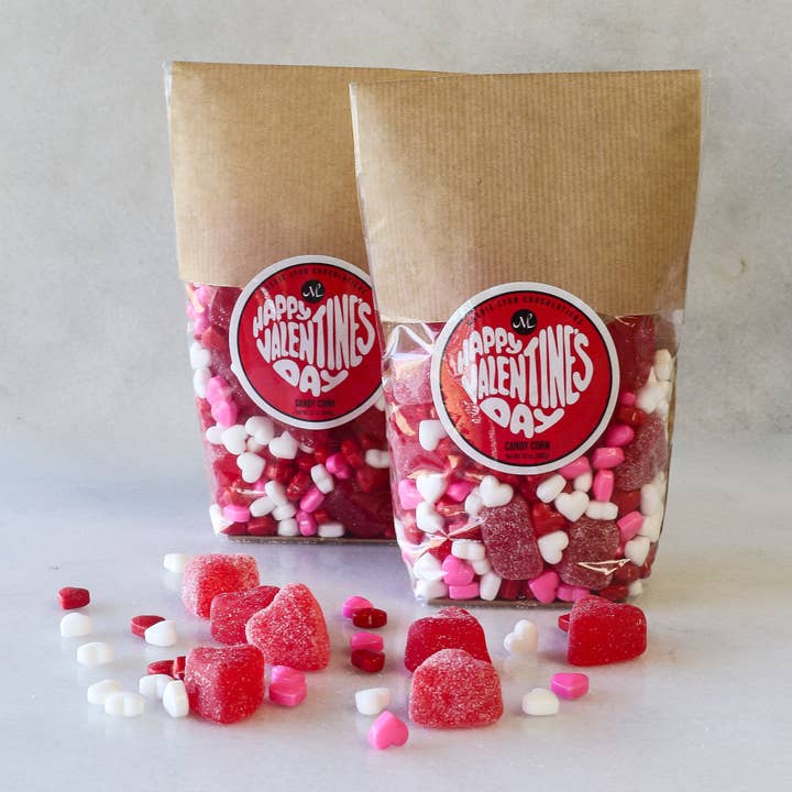 Valentine's 14oz Candy & Gummie Mix in Craft Bag for wholesale by Maggie Lyon Chocolatiers
