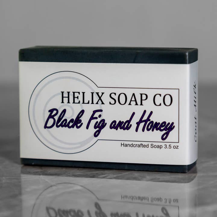 Black Fig and Honey Goat Milk Soap for wholesale by Helix Soap Co