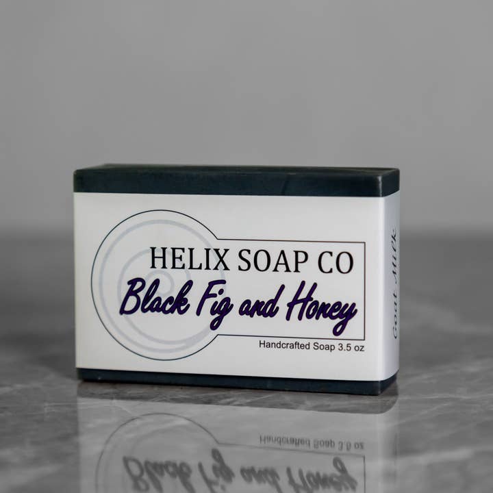 Black Fig and Honey Goat Milk Soap for wholesale by Helix Soap Co