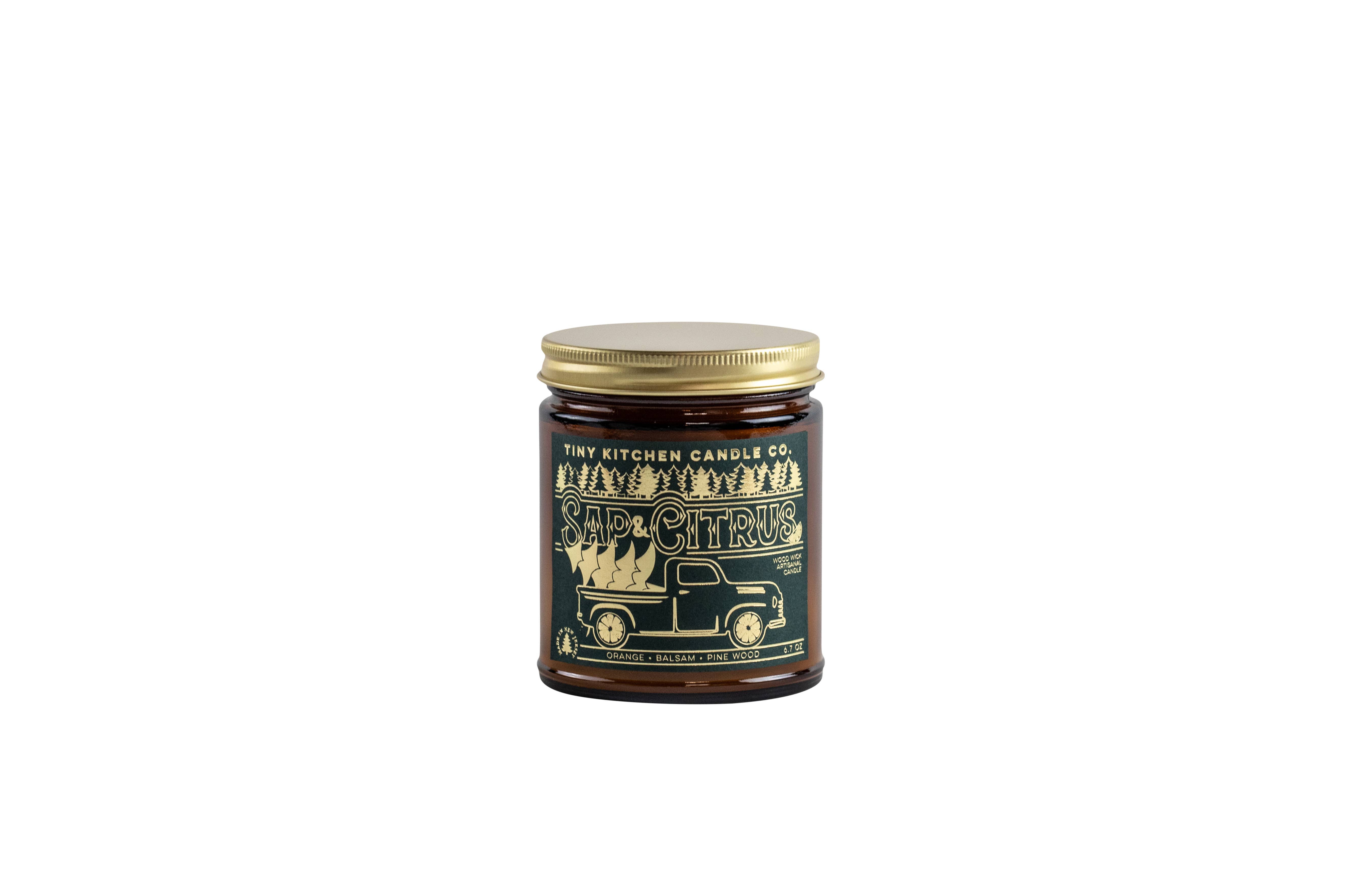 Tiny Kitchen Candle Co. – wholesale Burkljus – Sap & Citrus Wood Wick Candle-8 oz.2
