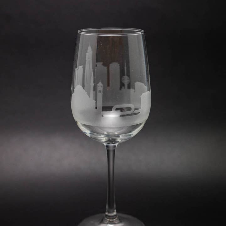Sao Paulo, Brazil Skyline Wine Glass for wholesale by Urban & Etched