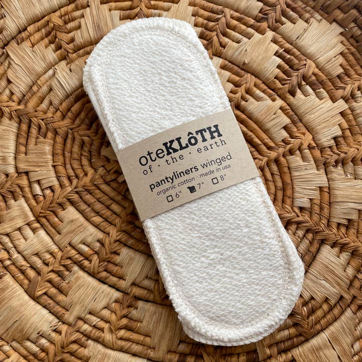 Reusable Pantyliner | Winged | Organic Cotton | Zero Waste for wholesale by oteKLOTH