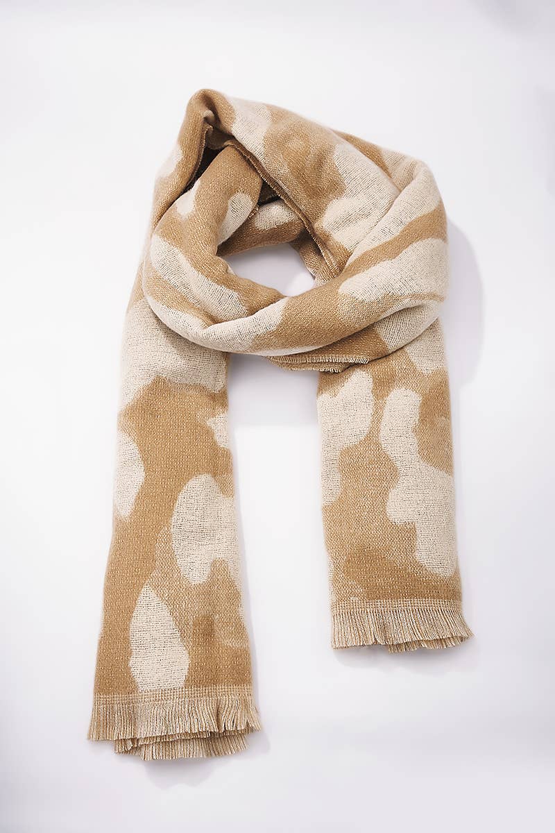 BYREN | ÉLINE L'ATELIER - Wholesale Scarf - Women's - Wool scarf with leopard pattern FL215DF1
