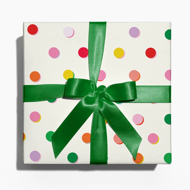 Bon Femmes - Wholesale Flat Wrap - Multicolor Polka Dot Wrapping Paper Set of 30
