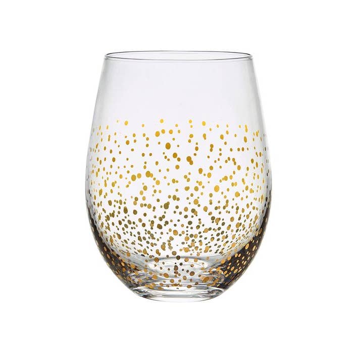Fitz and Floyd® Mikasa® Pfaltzgraff® - Wholesale Wine Glass - Mikasa Party 18OZ Stemless Glass S4 Brown Bx Pkg