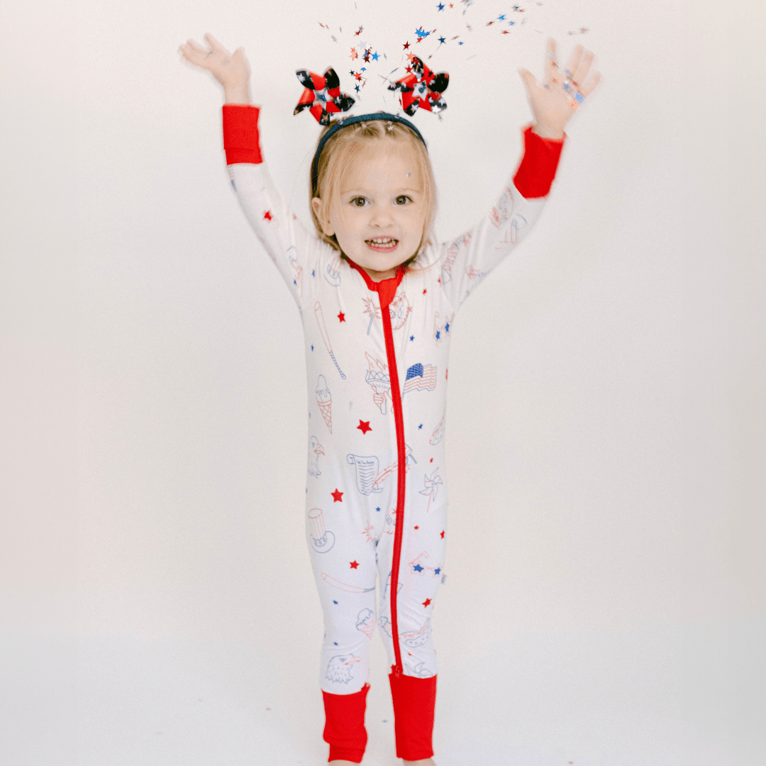 Coconut Pops - Wholesale Sleepsuit - Baby - The Poppy in Fourth of July1
