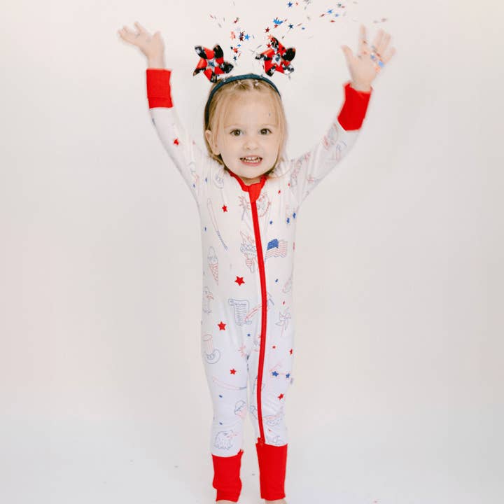 Coconut Pops - Wholesale Sleepsuit - Baby - The Poppy in Fourth of July1