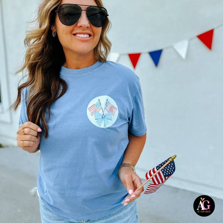 Al + Gray Graphic Tees - Wholesale T-Shirt (Graphic) - Women's - Loves Jesus & America Too