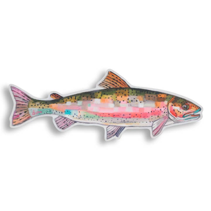 SheilaDunnArt - Wholesale Sticker - Rainbow Trout vinyl sticker3