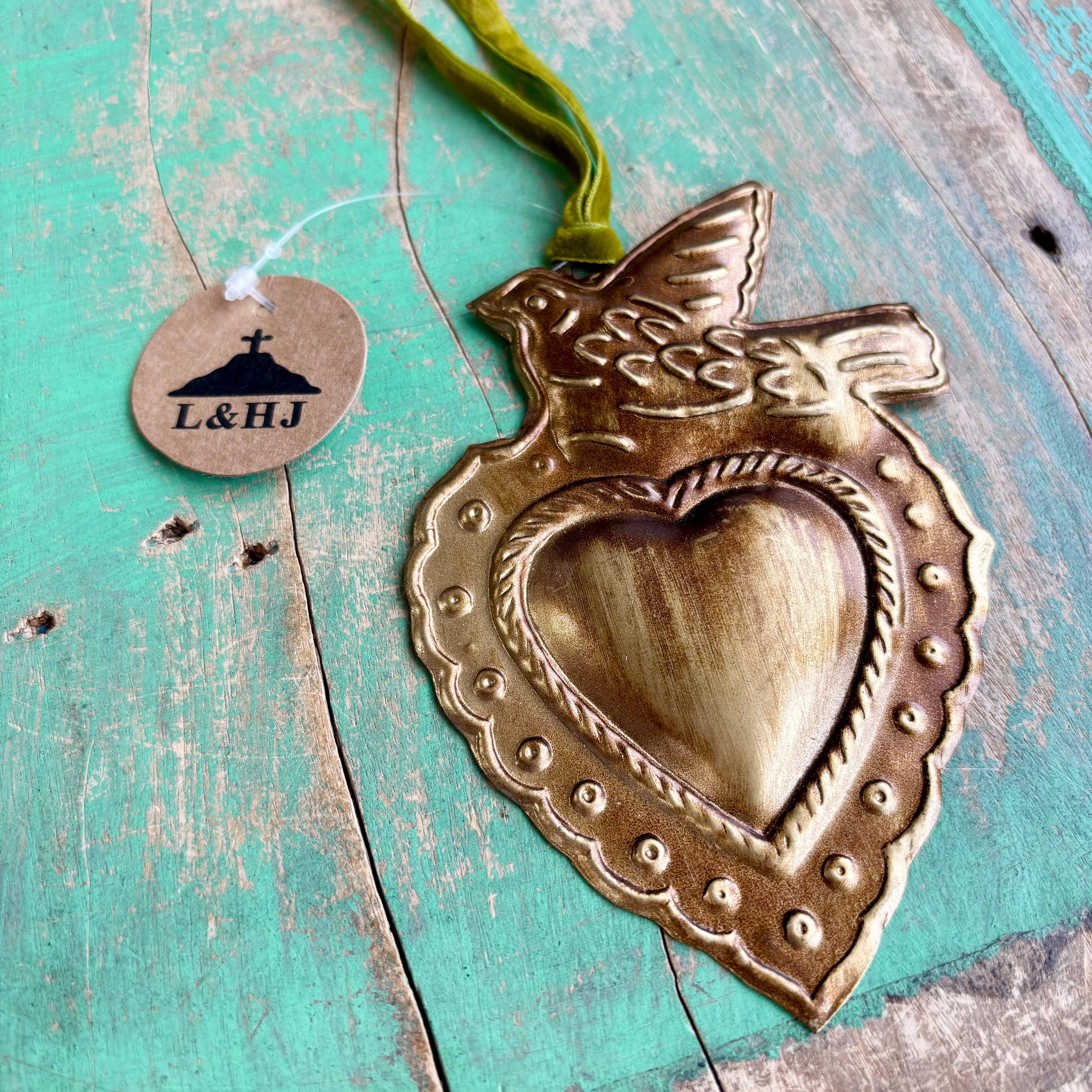 Love and Honor Jesus LLC - Wholesale Ornament - Holy Spirit Sacred Heart Ornament1