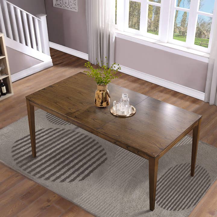 Mesa de comedor rústica de madera Tavlira con diseño extensible y otras tendencias de Resultados para mesas comedor extensibles al por mayor. Devoluciones gratuitas y condiciones de pago a 60 días en Faire en Faire.