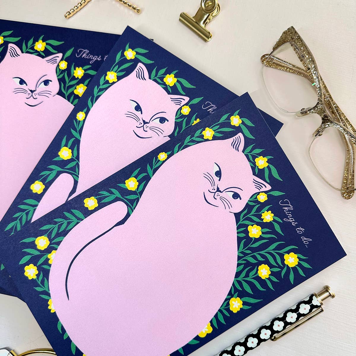 Dirty Lola - Wholesale Notepad - GARDEN CAT NOTEPAD1