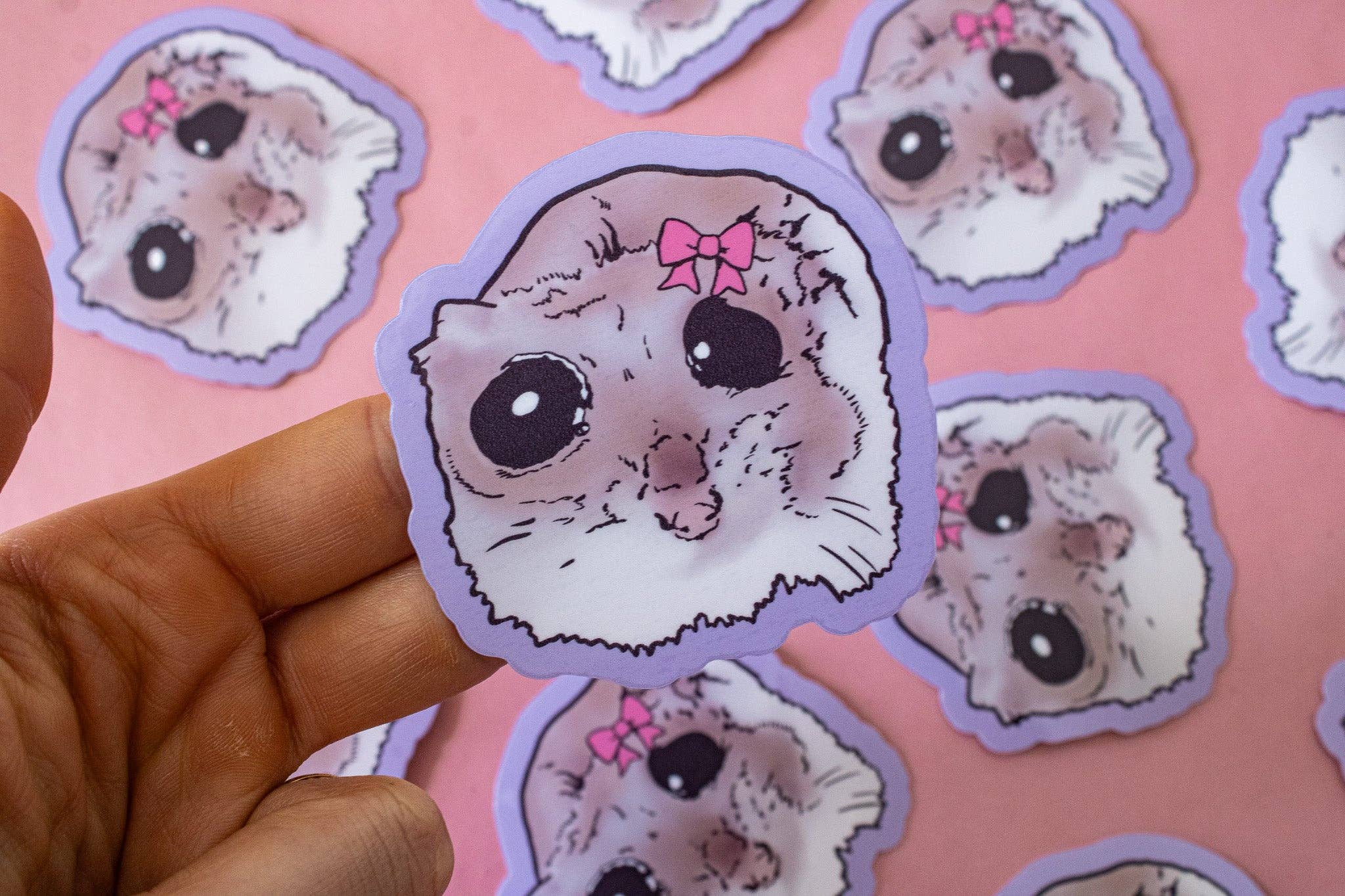 Doctor Scribble - Wholesale Sticker - Rat With Bow Meme Vinyl Sticker5