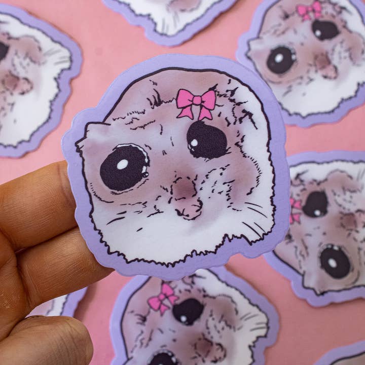 Doctor Scribble - Wholesale Sticker - Rat With Bow Meme Vinyl Sticker5