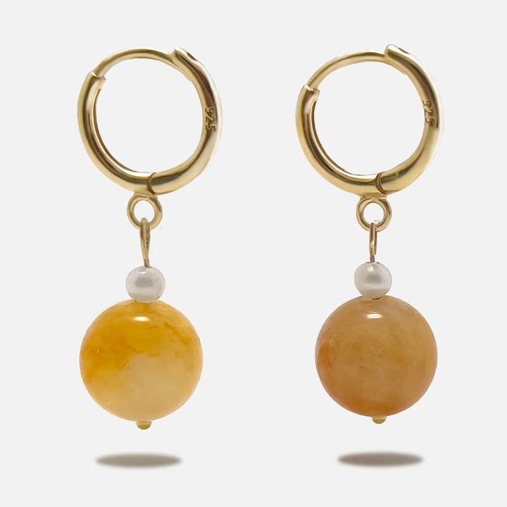 luz Yellow Aventurine Earrings for wholesale by Amaré