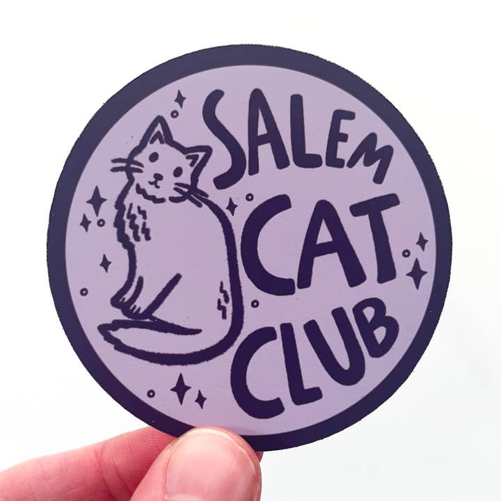 Salem Cat Club Sticker for wholesale by Keegsie Designs