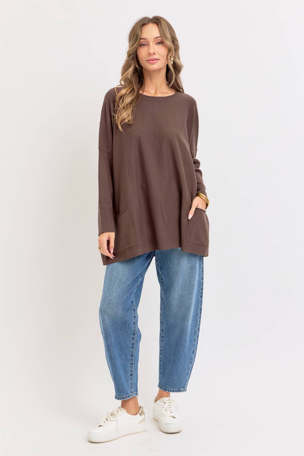 Sweet Lovely by Jen – wholesale Tunikatröja - Dam – OVERSIZE/LÖS PASSFORM TRÖJA MED RUND HALS85