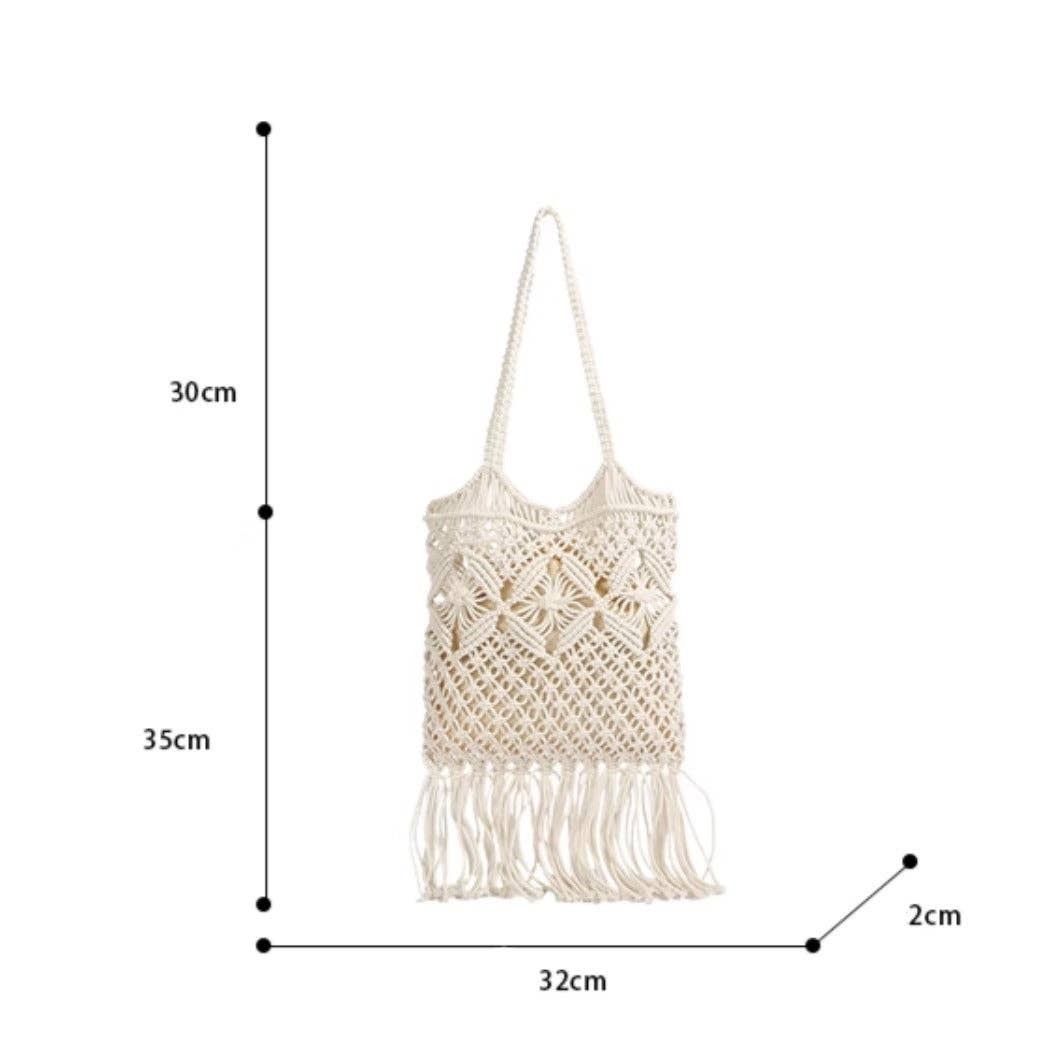 Funkyrel® Atzbranding Limited - Wholesale Tote Bag - Women's - Cosbai - Boho Fringe Crochet Bag - Basic & Chic8