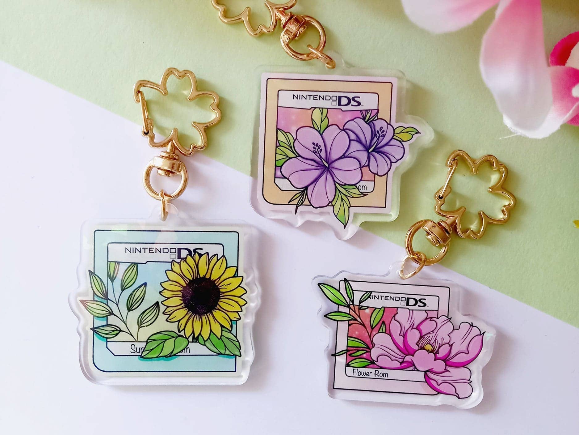 Arthelios Studio - Wholesale Keychain - Women's - “Floral Rom DS” Acrylic Keychain2