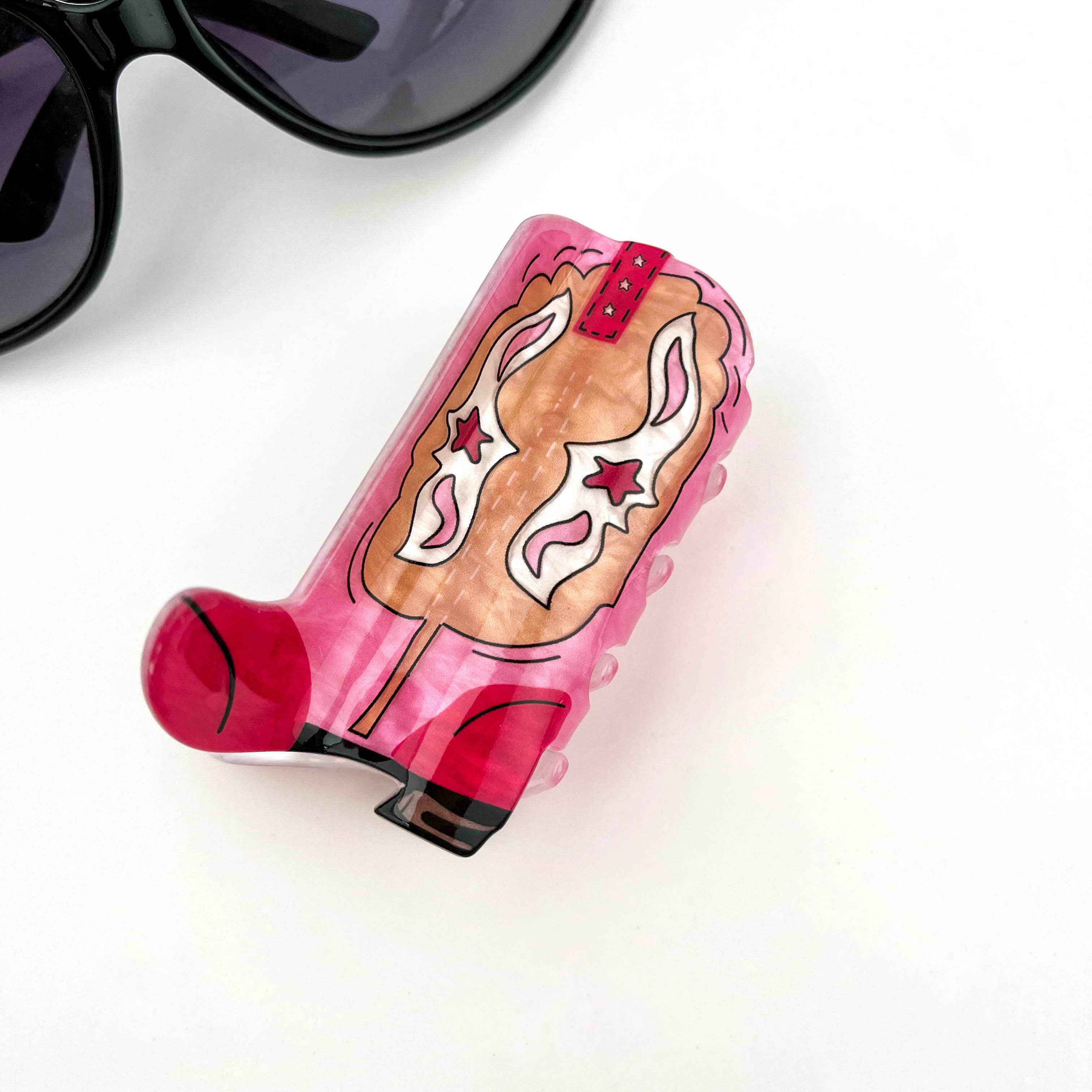 SoapElenGlen - Wholesale Hair Clip - Women's - Cute Cowboy Boot Hair Claw Clip, Sweet & Cool Western Style5