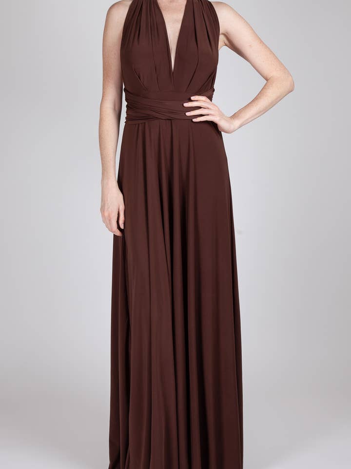 VESTIDO MAXI INFINITY CHOCOLATE por atacado de Von Vonni