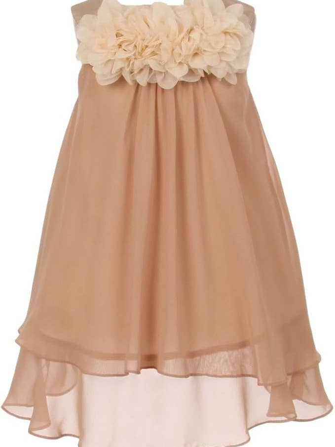 Lille pigers mesh chiffon blomsterpigekjole for engroshandel hos iGirlDress