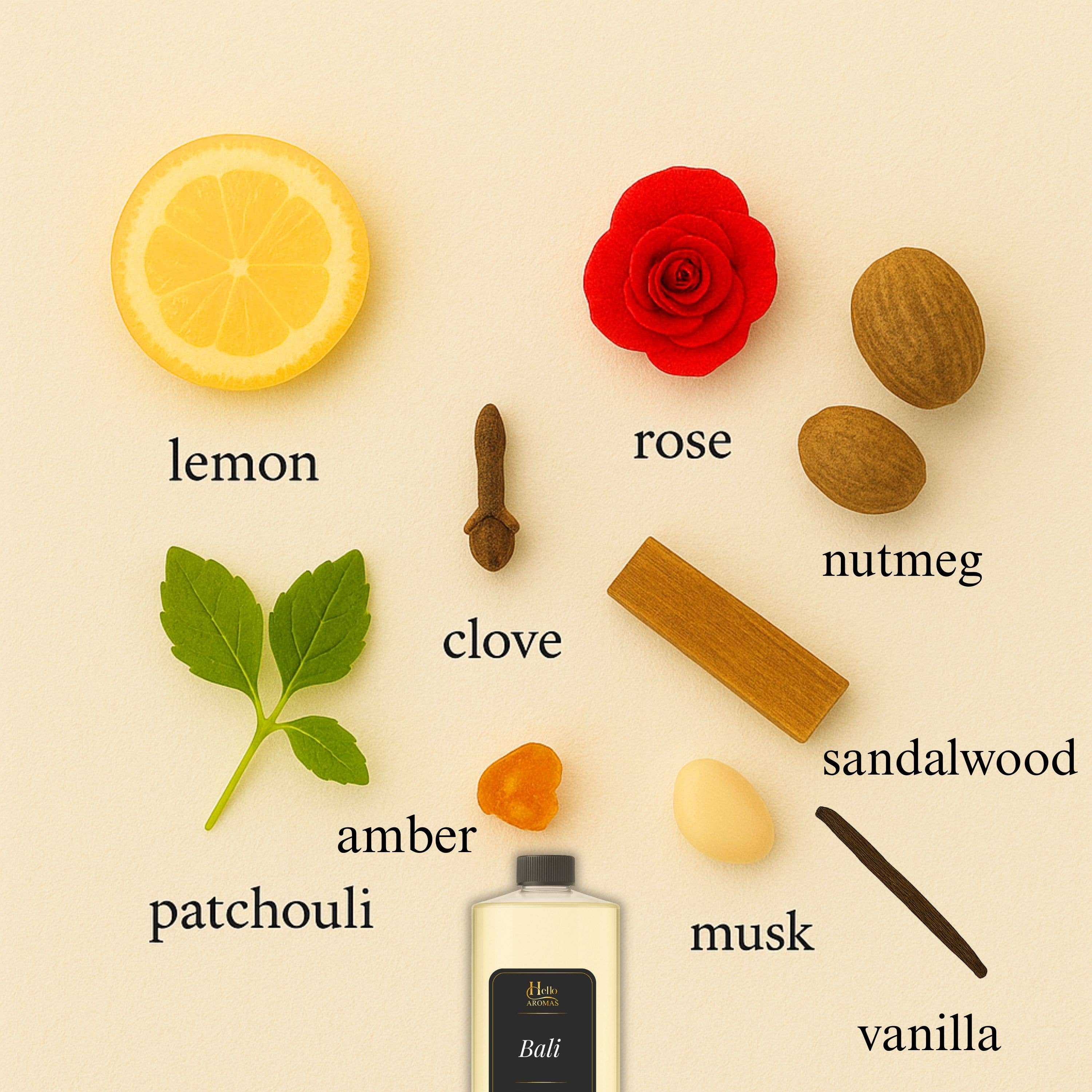 Hello Aromas - Wholesale Fragrance Oil - Bali Inspired by Aria Hotel 100ML Bottle2