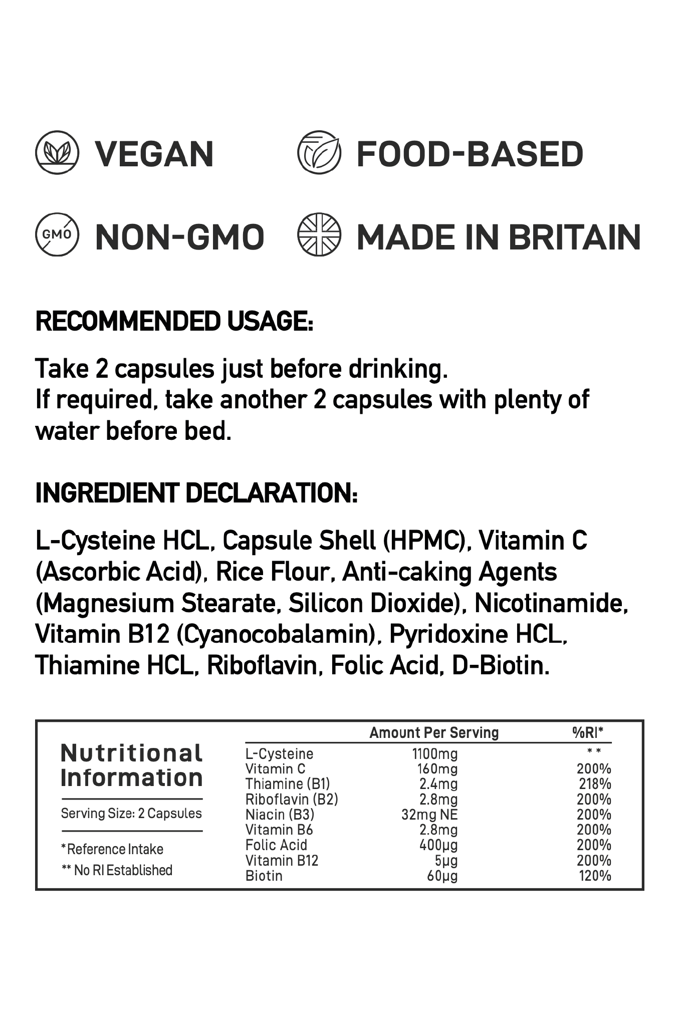 Upswing - Vendita all'ingrosso Vitamine/integratori orali - Upswing Bustine Antibastamento 2 Capsule1