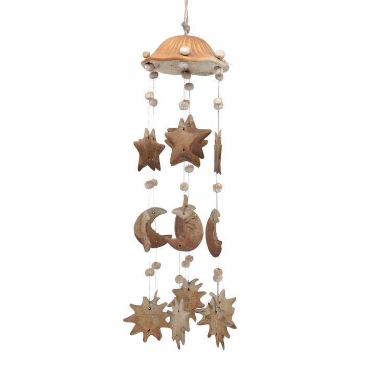 Siesta – wholesale Wind chime – Moon and Star Ceramic Windchime1