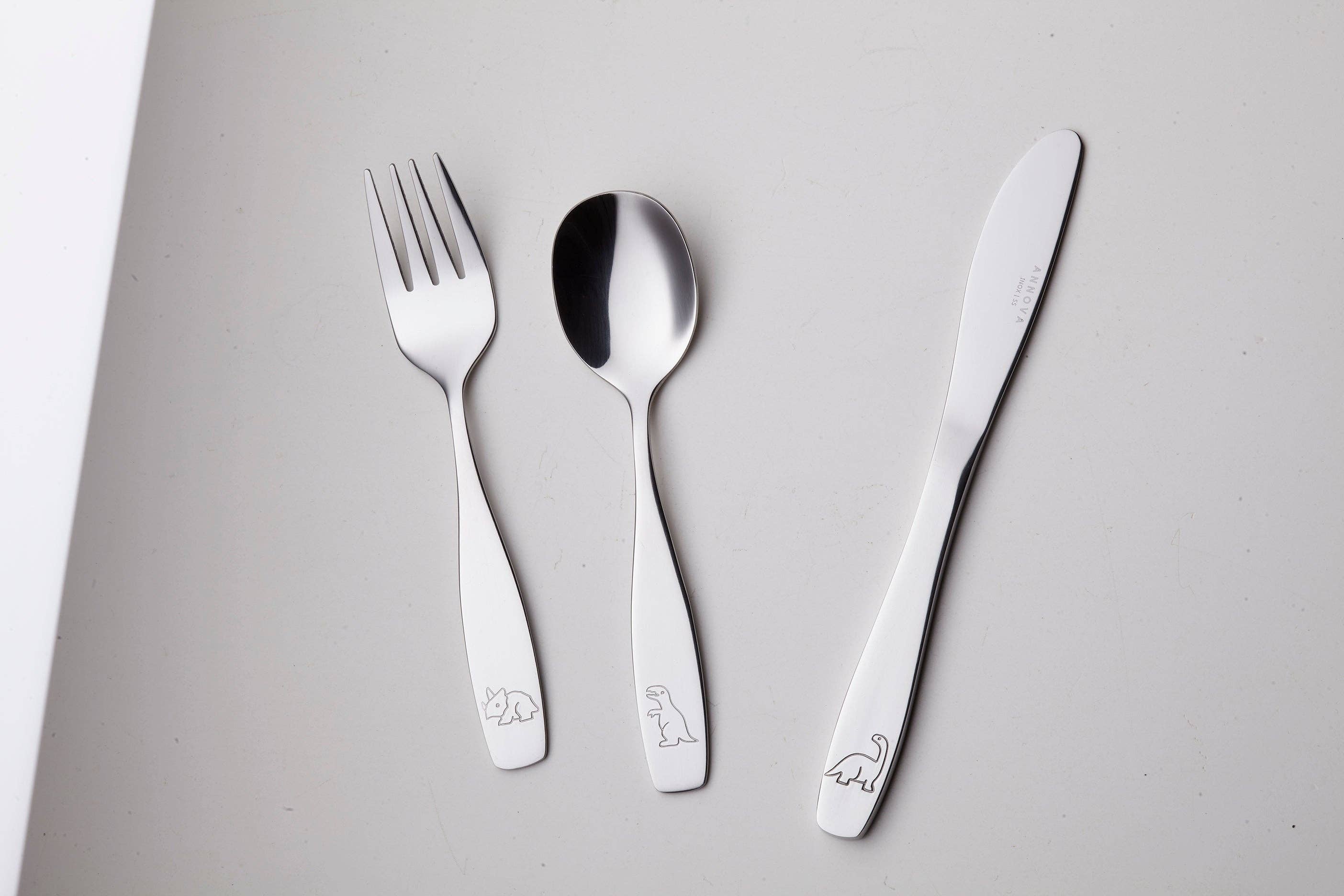ANNOVA - Wholesale Flatware Set - Kids & Baby - ANNOVA Kids Dino Silverware 12 Pieces Children's Safe Flatware Set Stainless Steel2