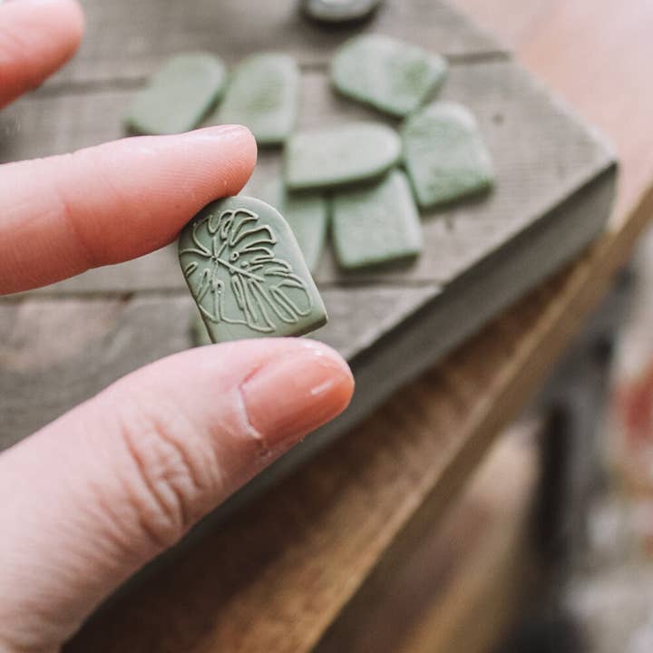 Indigo Clay Jewelry - Wholesale Jewelry Set - Into the Wild Stud Pack | Cheetah Animal Plant Earrings1