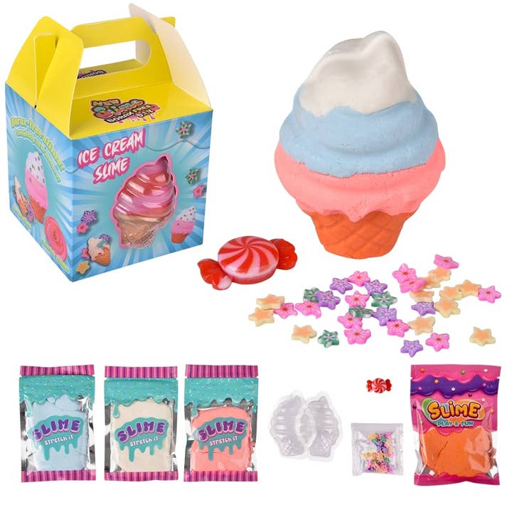 La Luna Bella - Toys - Wholesale Classic Toy - Kids - 5.6" Ice Cream Clay Slime Kit - LLB Toys