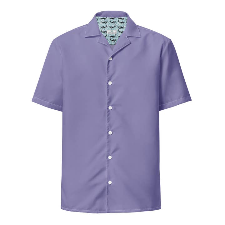 Tropical Seas Clothing - Wholesale Button Down Shirt - Men's - Labelless Urchin Purple Button Down Camp Shirt