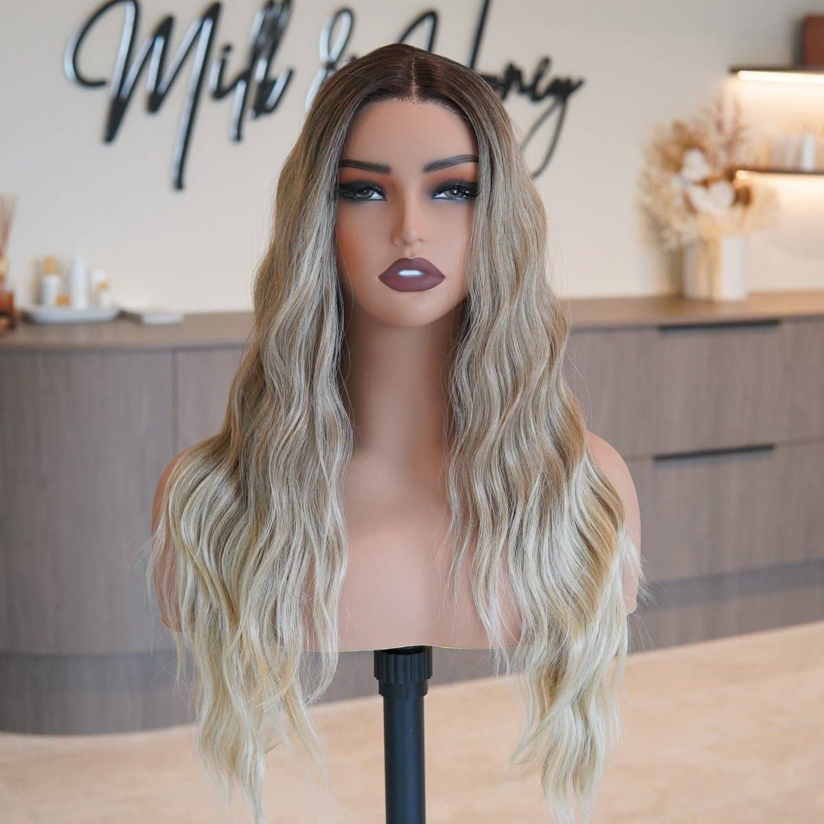 Milk & Honey - Wholesale Hair extensions - FAYE - Ombre Brown - Lace Front Wig0