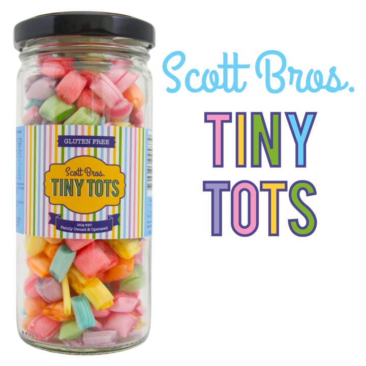 Scott Bros. CANDY - Wholesale Hard Candy - Best Seller 1-Tier Counter Display - 48 Jars / 4 Flavours