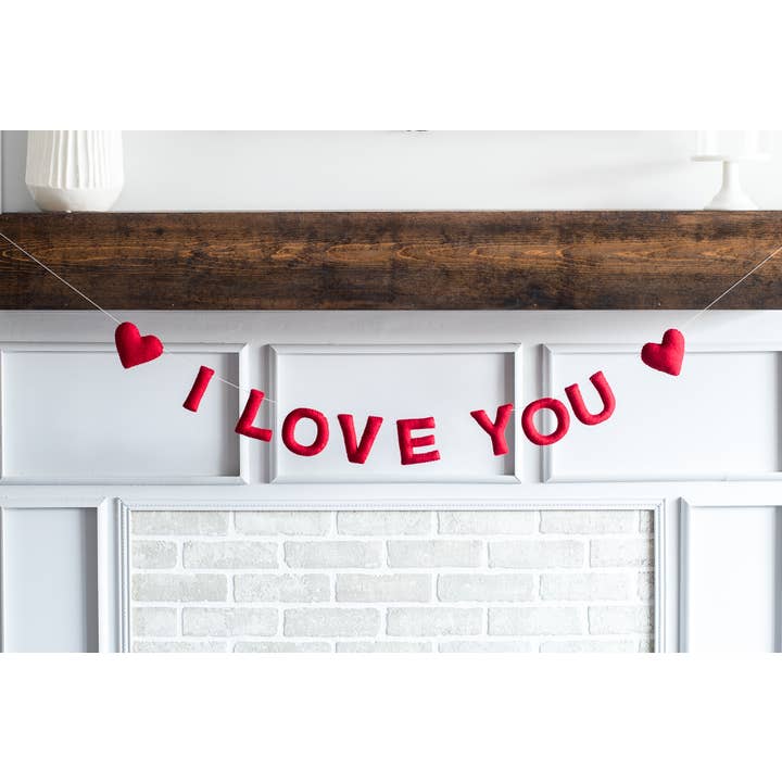 Nivas - Wholesale Bunting/Garland - (Red) I Love You Garland - Valentine's Decor1