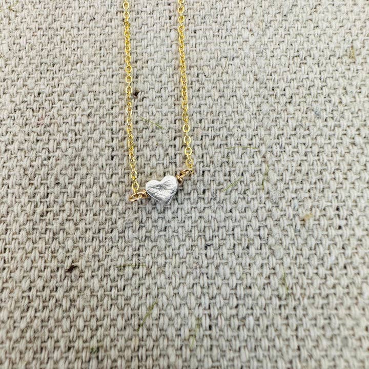 Notions of Lovely – Engroshandel Halskæde med vedhæng – Pixie hjerteskæde i 14k forgyldt og fin sølv2