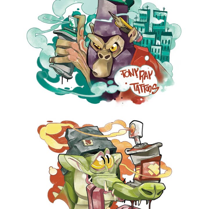 Tony Ray - Wholesale Temporary Tattoo - Kids - Street Art Full Sleeve Tattoo