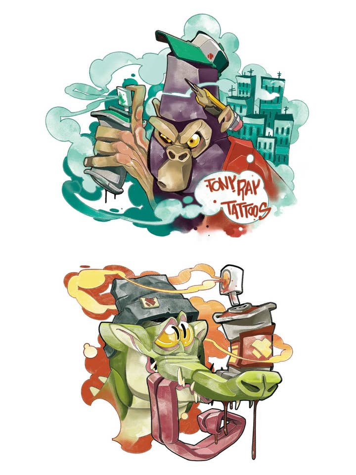 Street Art Full Sleeve Tattoo for wholesale by Tony Ray