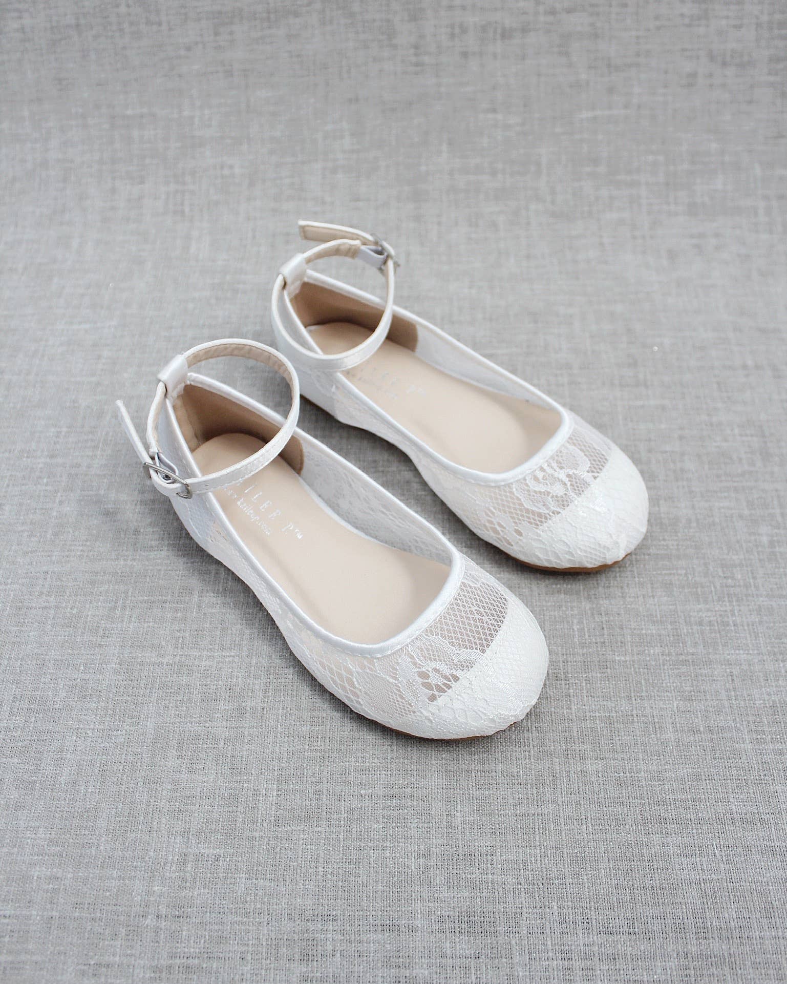 Kailee P. - Wholesale Flats/Loafers - Kids - Lace Ballet Flats with Ankle Strap9