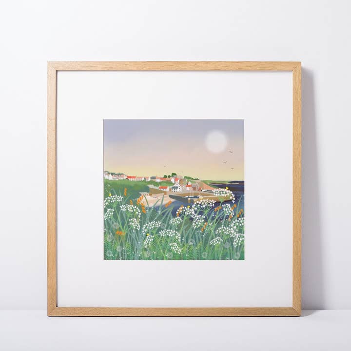 Galloway Arts - Wholesale Art Print - Weekend Break, Scottish Landscape inspired by the East Neuk of Fife, Giclee Art print, signed by the artist. Print only or framed.2