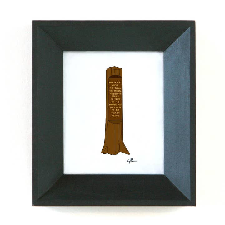 Headwaters of the Mississippi River Post | MN Print for wholesale by United Goods