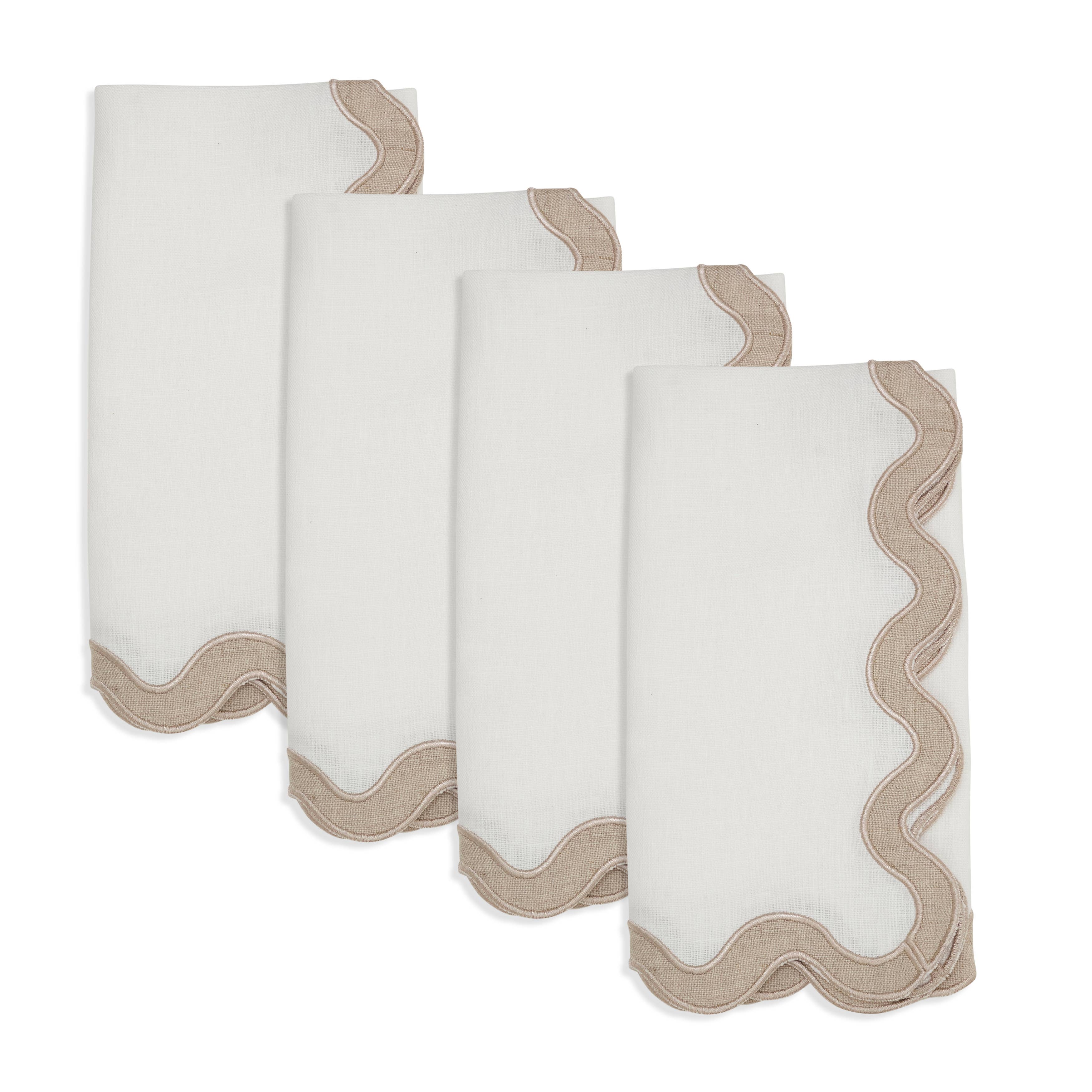 Saro Lifestyle – wholesale Dinner & cloth napkin – Linen Ric-Rac Border Dinner Napkin8