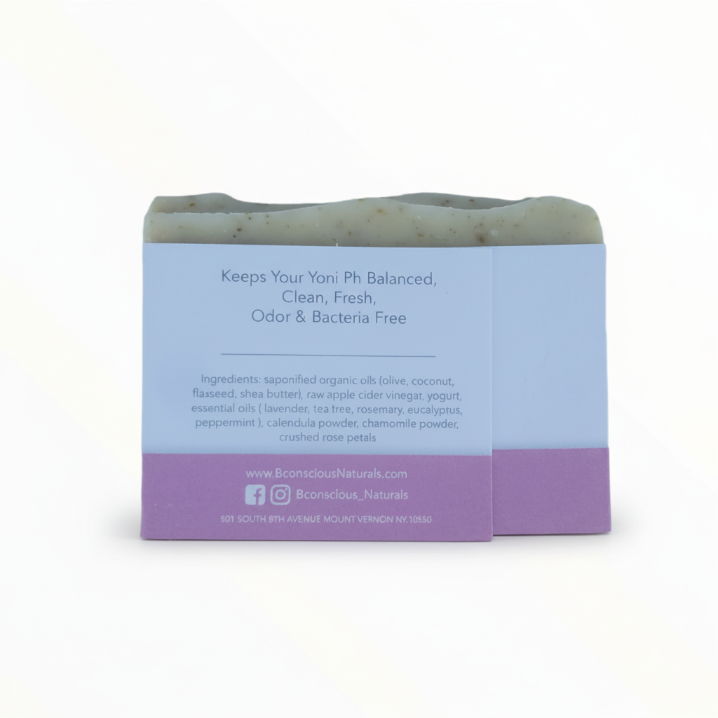 bconsciousnaturals – sabonete sólido por atacado – Bconscious Naturals™ Sabonete em Barra de Limpeza Yoni com Vinagre de Cidra de Maçã Pumz Fresco
Limpeza Natural e Equilibrante de pH para um Yoni Saudável6