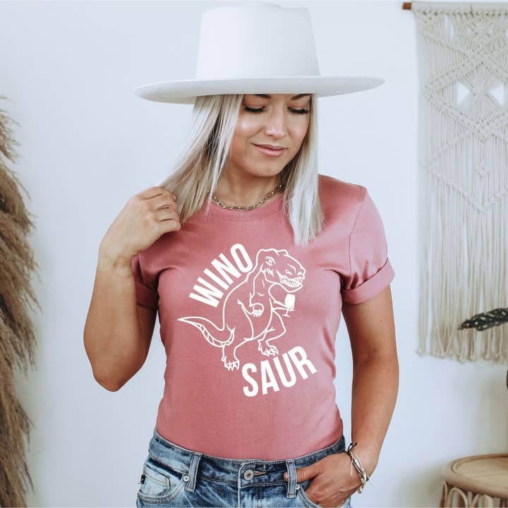 208T2.0 - Wholesale Screen Printed T-Shirt - Women's - Winosaur TShirt *UNISEX FIT*039