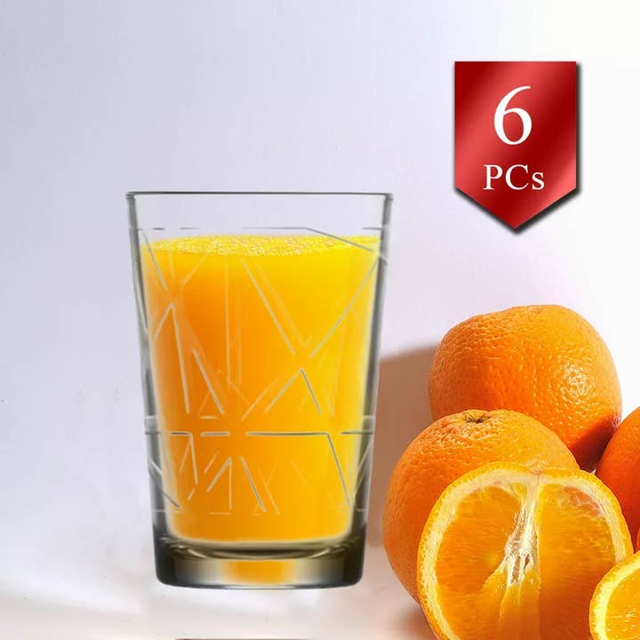 Hakan - Vendita all'ingrosso Bicchiere/tazza - Set di 6 bicchieri per acqua e succo di frutta LAV Line, 7 oz