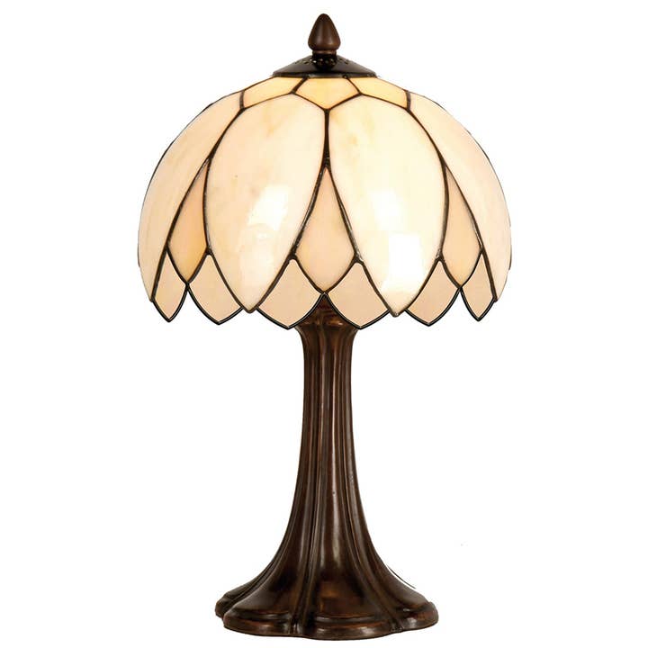 5LL-5135 Table Lamp Tiffany Ø 25x42 cm Beige Brown Glass for wholesale by Clayre & Eef